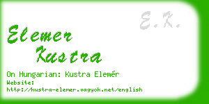elemer kustra business card